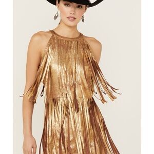 Idyllwind | Dresses | Gold Fringe Halter Dress | Poshmark Idyllwind | Dresses | Gold Fringe Halter Dress | Poshmark